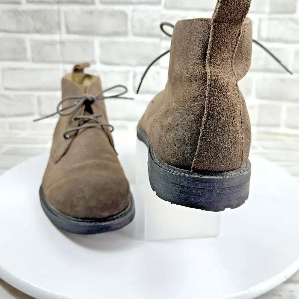 Banana Republic Men's Size 11.5 Brown Suede Distressed Chukka Ankle Boots